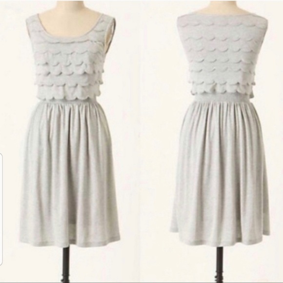 Deletta Dresses & Skirts - Anthropologie Deletta Silver Linings Scalloped Dress XS